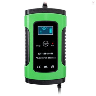12v 6A汽車電池充電器智慧快速功率充電脈衝修復充電器全自動電池維護器乾濕鉛酸電池充電器汽車啟動器緊急啟動