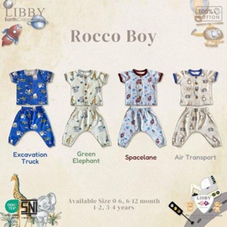 Libby Baby ROCCO COMBI BOY 套裝短襯衫長褲太空飛機 6-12 個月