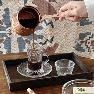 咖啡杯碟套裝透明玻璃紅茶杯風格茶杯咖啡杯早餐奶茶杯