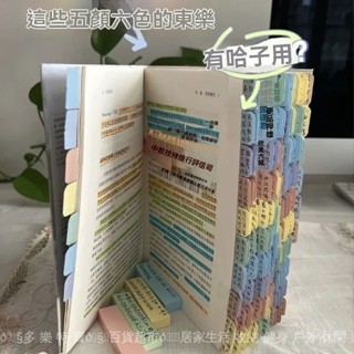 可開發票 免運✨莫蘭迪標簽紙質索引貼透明標簽便簽貼紙活頁本目錄分類貼記號標記