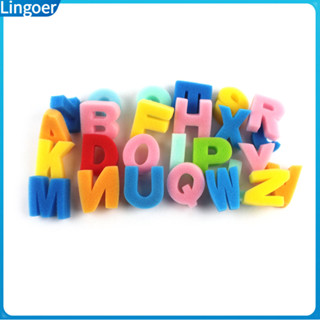 Lingoer 26 件/套英文字母海綿兒童 DIY 繪畫工藝品教育玩具