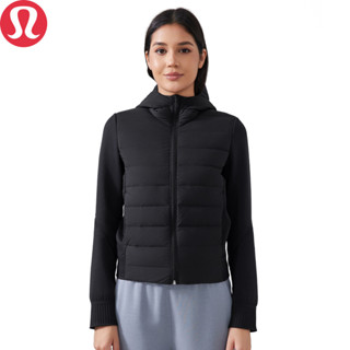 lululemon冬季輕薄保暖連帽羽絨服休閒運動防潑水防風外套DAW008
