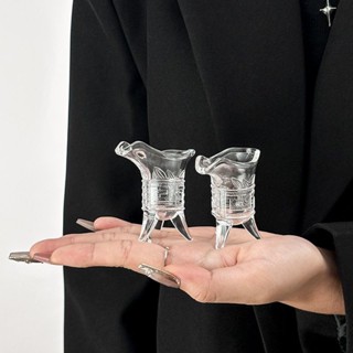 2錢帝王杯冰美式拿鐵咖啡杯Ins風創意搞怪三足爵杯玻璃杯杯20250502