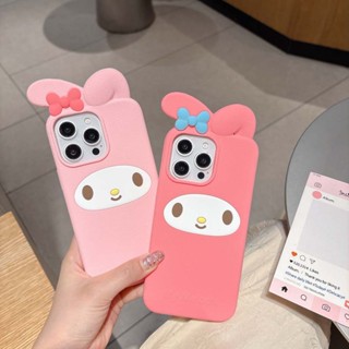 可愛旋律矽膠手機殼相容 iPhone 16ProMax 15ProMax 14ProMax 12 13ProMax 防震