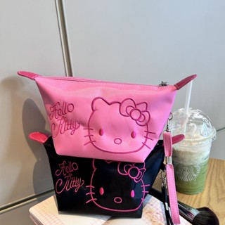 【008的生活市集】刺繡kitty旅行可愛化妝包 大容量防水便攜收納袋 洗漱化妝品護膚品收納包