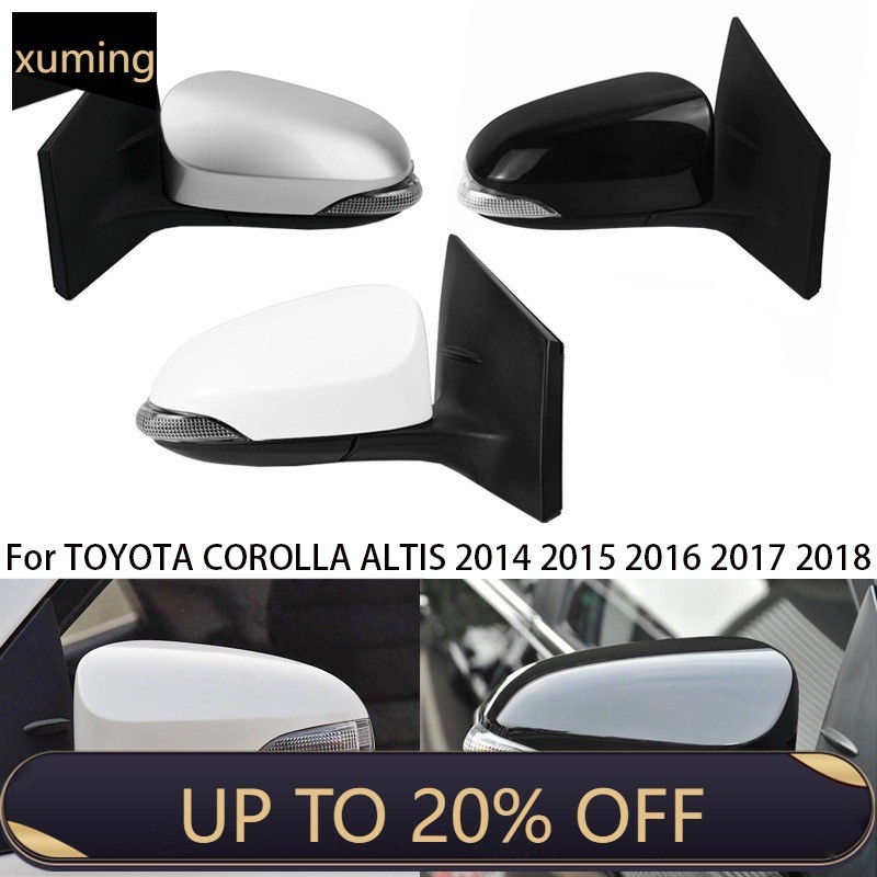 XM 適用於豐田卡羅拉 Altis 2014 2015 2016 2017 2018 汽車外側後視鏡總成汽車電動折疊加熱