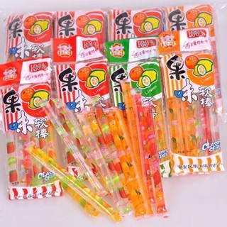 樂洋洋果味軟棒蒟蒻果凍條橡皮棒老式懷舊吸吸混合水果味休閒零食