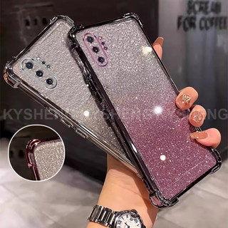 SAMSUNG 適用於三星 NOTE 10 pro NOTE 20 ULTRA 手機殼四角閃光紙矽膠 TPU 透明兩用軟