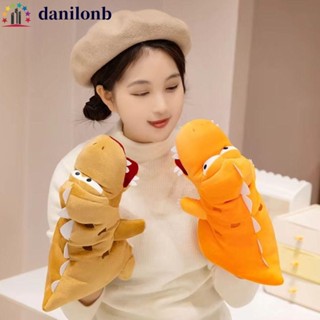 DANILO恐龍毛絨手偶,大嘴巴模擬恐龍角色扮演絨毛玩具,舒服的親子互動卡通片咬人恐龍玩具