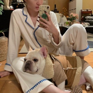 【有幸時光】新款韓版簡約風睡衣 春秋冬季睡衣女 德絨加厚睡衣 保暖學生睡衣 網紅睡衣 長袖長褲睡衣 睡衣套裝 冬天家居服