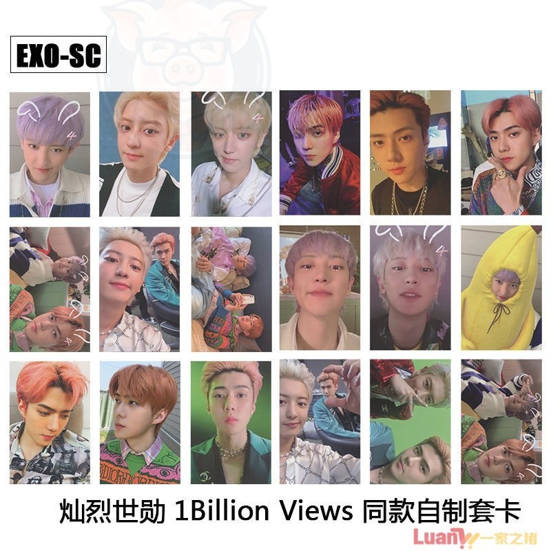 EXO SC 10億次點擊1Billion Views 燦烈世勛衕款自製週邊小卡套卡