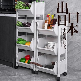 家用多功能落地多層加厚高收納架蔬菜置物架子廚房置物架收納神器居家生活用品抖音同款小紅書同款