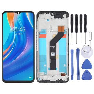 用於Tecno Spark 7數字化儀的OEM LCD螢幕帶框架電話顯示器LCD螢幕維修更換部件的全組裝