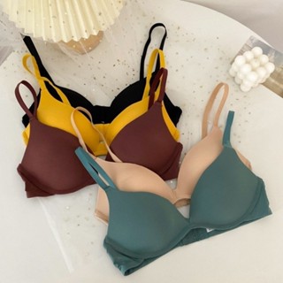熱賣！[HH]薄款女士內衣無痕少女學生無鋼圈夏季簡約聚攏日本一片式胸罩