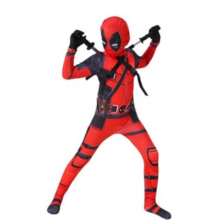 死侍衣服一整套兒童成人cos服連身緊身衣萬聖節角色扮演服裝戰衣
