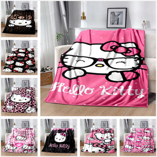 Hello Kitty 卡通動漫可愛印花毯子家用柔軟保暖裝飾毯子客廳沙發兒童臥室法蘭絨空調毯子可定製-3