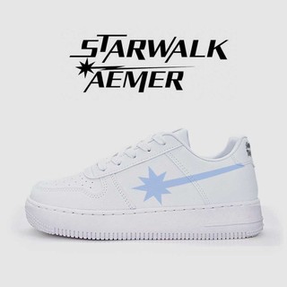 shoes鞋魔【台灣出貨】STARWALK AEMER正品情侶鞋 2025新款流星鞋 ins潮男平底超軟 霧霾藍小白鞋