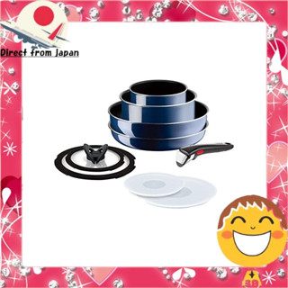 [正品保證] 特福 可拆式把手 鍋具 平底鍋9件組 瓦斯爐專用 無有害物質PFOA等 「Ingenio Neo 皇家藍