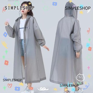SIMPLESHOP 雨衣、防水 EVA 雨衣用品、款式加厚便攜式可重複使用戶外服裝成人兒童
