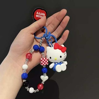 kitty吊飾 包包吊飾 hellokitty鑰匙扣掛件卡通三麗鷗手機包包掛件凱蒂貓珠鏈公仔掛飾