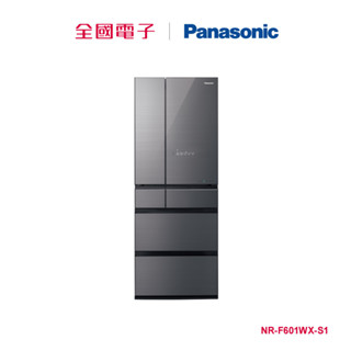 Panasonic日本製600公升鏡面玻璃變頻電冰箱-雲霧灰 NR-F601WX-S1 【全國電子】