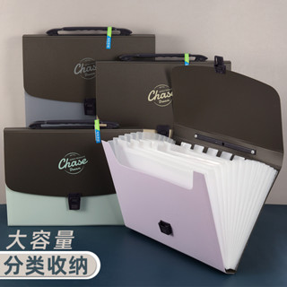 高顔值a4多層式可愛ins風琴包加厚防水卡通試捲收納初中用檔案夾