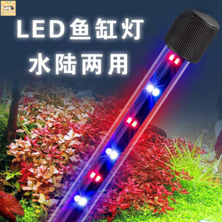 🐶潘多拉寵物🐱魚缸裝飾燈 藍白燈 魚缸潛水燈 led水族燈 增豔燈 高亮魚缸燈照明燈 開關變色led防水水族箱專