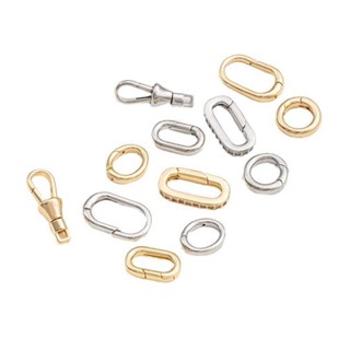 宏雲Hongyun-Ala新品-保色萬能扣14k包金圓形橢圓形彈簧扣手作diy珍珠鏈條龍蝦釦子配件