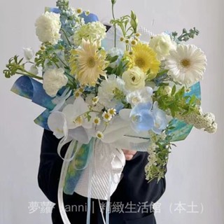✨臺灣出貨#紮染風華花束手工花紙鮮花包裝紙花店新款花藝材料包裝材料