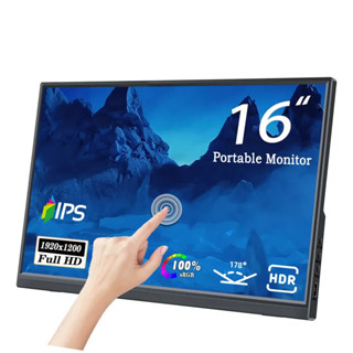 16/14 英寸觸控式螢幕便攜式顯示器 1200P IPS 麵闆內建揚聲器 Type-C/HDMI 相容筆記本電腦/Swit