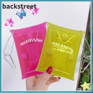 BACKSTREET零錢包,PVC透明鑰匙扣吊墜,防水帶帶扣耳機收納袋