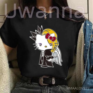 Yoshikitty 圖形酷 T 恤女孩哥特式 Y2K 上衣美學原宿夏季新款朋克風格 T 恤女式衣服 T 恤