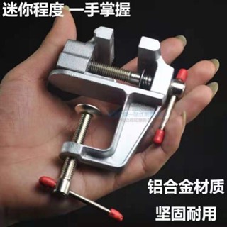 【臺灣熱賣】迷你臺虎鉗 實驗室精密固定鉗 多功能手動工作鉗 輕量化桌用夾持工具 DIY模型製作臺鉗 可旋轉防滑金屬鉗
