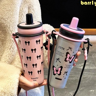 BARR1Y咖啡杯,大容量便攜式吸管保溫杯,保溫瓶不鏽鋼防漏保溫水瓶學生