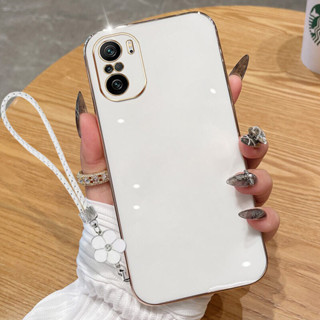 REDMI XIAOMI 適用於小米紅米 K40 Pro K40S Poco F3 Poco F4 5G 豪華電鍍直邊矽