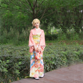 新款 和服女 傳統和服 定位印花 振袖和服 傳統正裝 日本和服 訪問和服 和服套裝 旅行 夏日eie8f