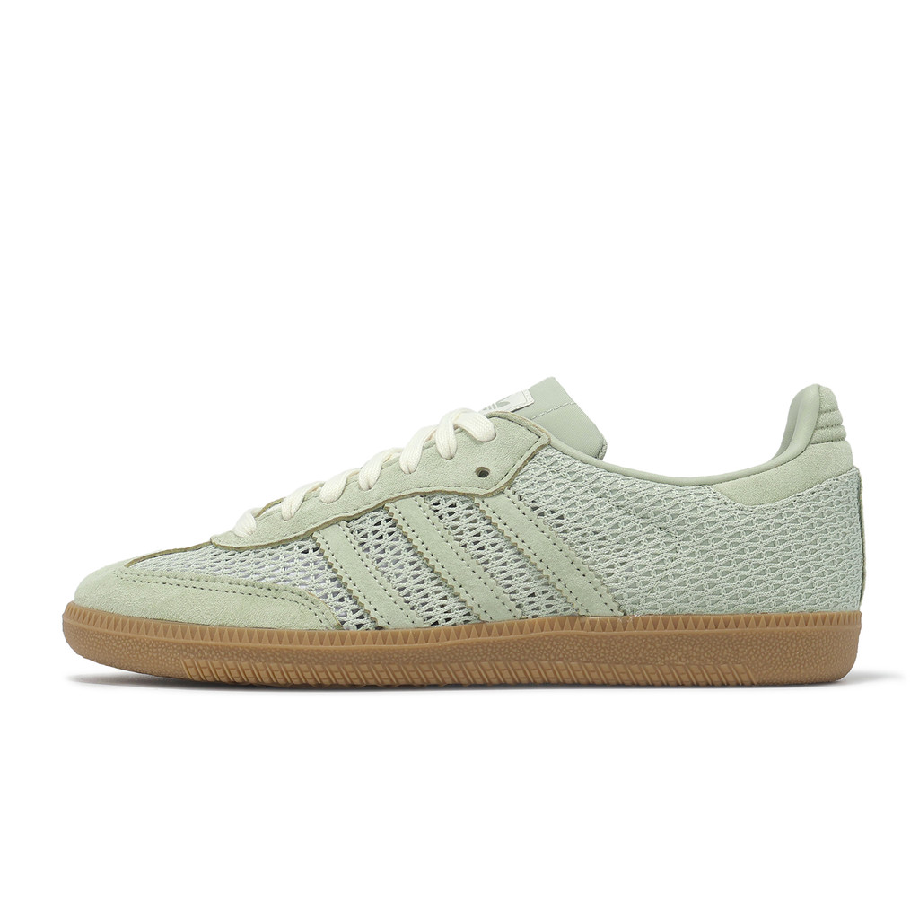 adidas 休閒鞋 Samba OG W 女鞋 德訓鞋 簍空 編織 綠 愛迪達 [ACS] KK3529