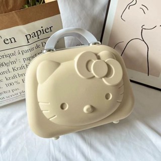 【小伊精選】兒童行李箱 14寸女小型旅行箱 登機箱 化妝包 貓化妝包 化妝箱 行李箱