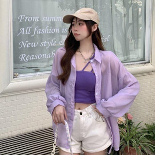 《現貨下單》防曬衣女2022新款夏季沙灘薄款襯衫長袖小外套仙氣上衣雪紡外搭襯衫