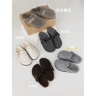 【小魚免運】勃肯鞋 懶人鞋 軟木拖鞋 勃肯拖鞋 birkenstock 勃肯鞋女 男女鞋 絨面 包頭鞋 勃肯平底包頭鞋