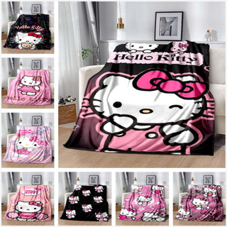 Hello Kitty 卡通動漫可愛印花毯子家用柔軟保暖裝飾毯子客廳沙發兒童臥室法蘭絨空調毯子可定製-2