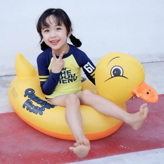 暢銷 [防側翻設計]加厚寶寶遊泳圈小黃鴨子兒童坐圈充氣小孩玩具嬰兒救生圈卡通座圈