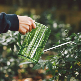 噴壺灑水器植物工具園藝用品戶外長嘴設計 PP 不銹鋼 1L 綠色/灰色/棕色園藝工具半透明長嘴復古風格噴霧瓶