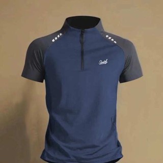 排汗衣 排汗衫女 冰絲 polo衫 SLAMBALL半拉鍊立領運動t恤男冰絲速乾短袖跑步上衣夏體育訓練服