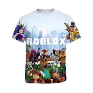 Roblox T 恤兒童遊戲 3D 沙盒 T 恤衣服卡通男女通用男孩 [5-12 歲]