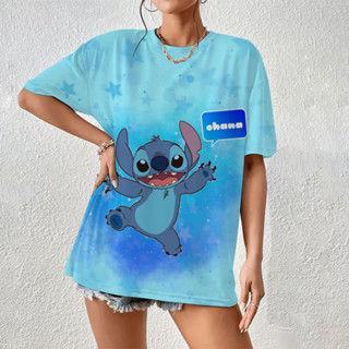 有趣的卡哇伊襯衫迪士尼 Lilo Stitch 卡通 T 恤 Stitch 可愛漫畫 T 恤 Y2k 圖形 T 恤上衣