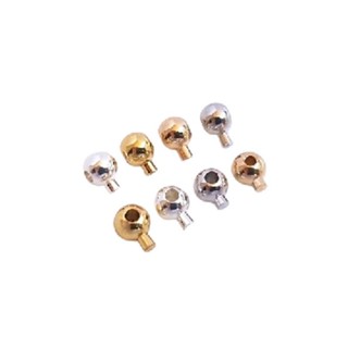 宏雲hongyun-ala新品-14k18k包金保色圓形定位珠定位球按扣diy純銀色手鍊項鍊收尾卡扣