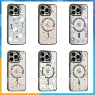 MagSafe磁吸 金屬鏡頭支架 適用iPhone 16 15 14 13 12 11 Pro Max 花朵 防摔手機殼
