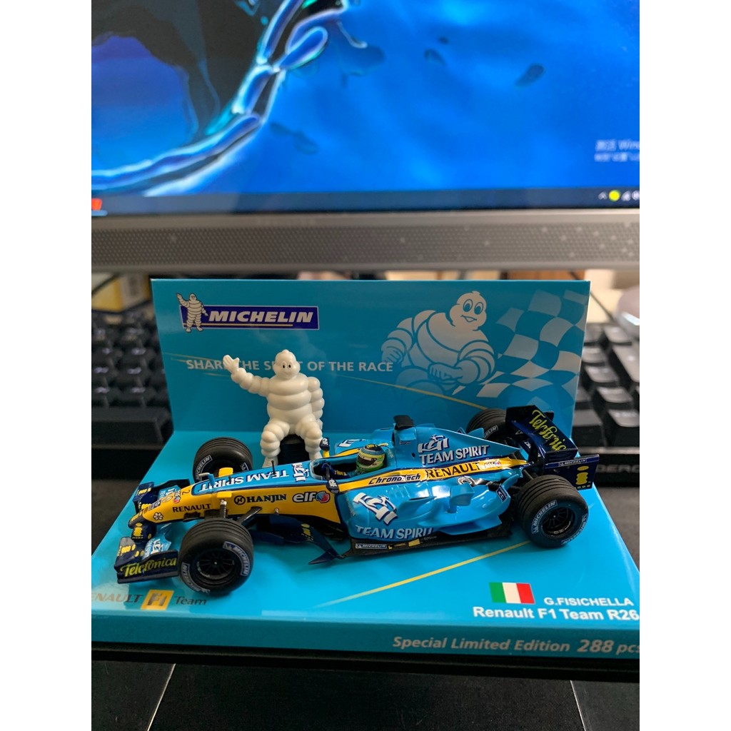 迷你切 1/43 雷諾 Renault F1車隊 R26 費斯切拉 2006賽季 米其林版，限量288套 【模型說明】