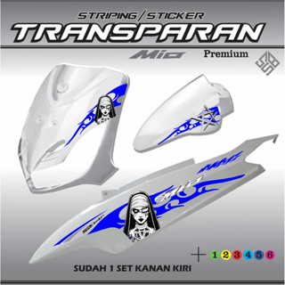 山葉 YAMAHA MIO LAMA 摩托車定製 UV 透明條紋最新運動設計 UV 傳輸貼紙
